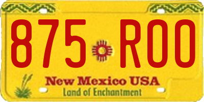NM license plate 875ROO