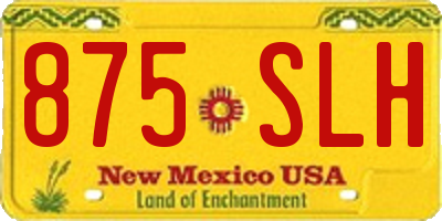 NM license plate 875SLH