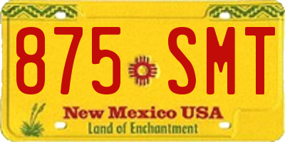 NM license plate 875SMT