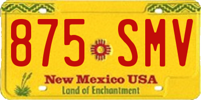 NM license plate 875SMV