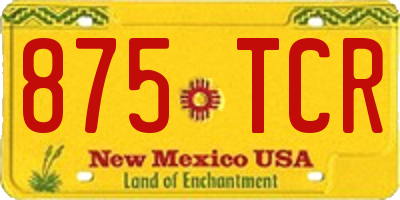 NM license plate 875TCR