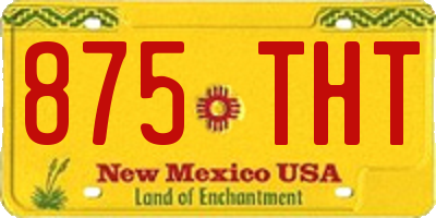 NM license plate 875THT