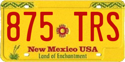 NM license plate 875TRS