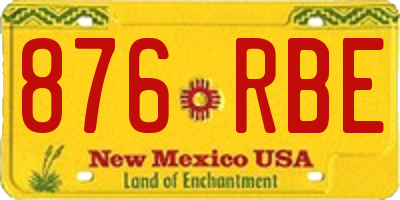 NM license plate 876RBE