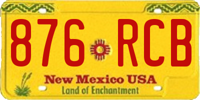 NM license plate 876RCB