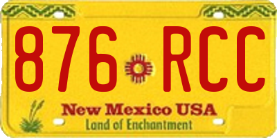 NM license plate 876RCC