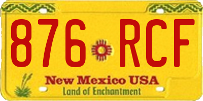 NM license plate 876RCF