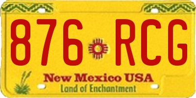NM license plate 876RCG