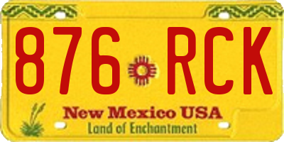 NM license plate 876RCK