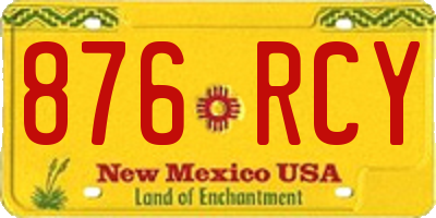 NM license plate 876RCY