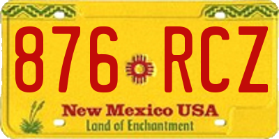 NM license plate 876RCZ