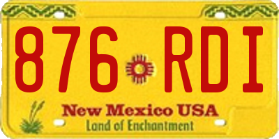 NM license plate 876RDI