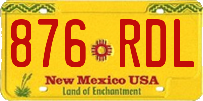 NM license plate 876RDL