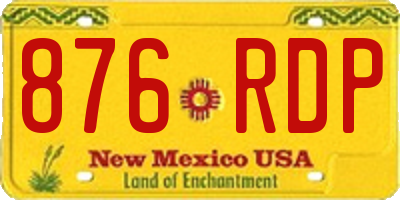 NM license plate 876RDP