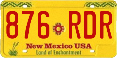 NM license plate 876RDR