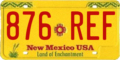 NM license plate 876REF