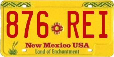 NM license plate 876REI