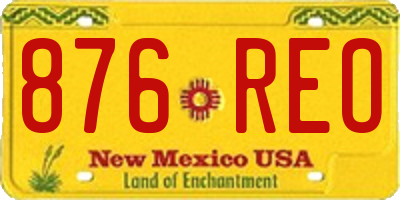NM license plate 876REO