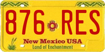 NM license plate 876RES