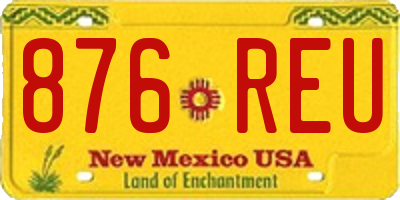 NM license plate 876REU
