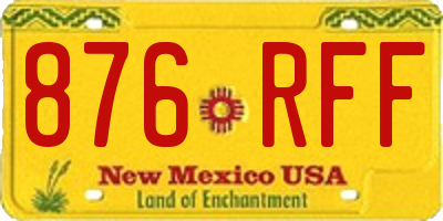 NM license plate 876RFF