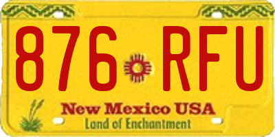 NM license plate 876RFU
