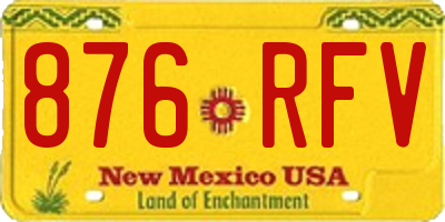 NM license plate 876RFV