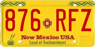 NM license plate 876RFZ