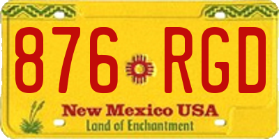 NM license plate 876RGD