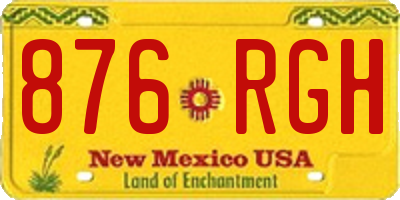 NM license plate 876RGH