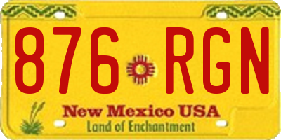 NM license plate 876RGN