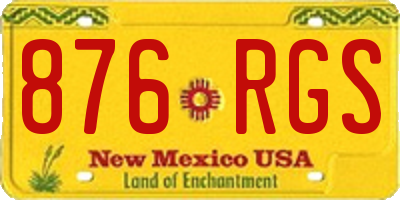 NM license plate 876RGS