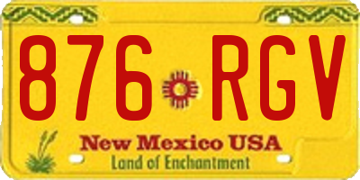 NM license plate 876RGV