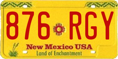 NM license plate 876RGY