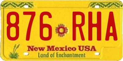 NM license plate 876RHA