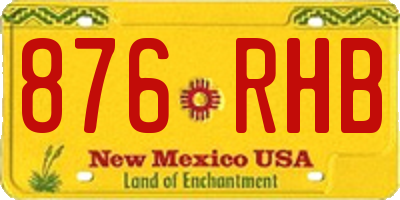 NM license plate 876RHB
