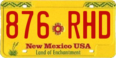 NM license plate 876RHD