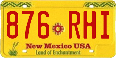 NM license plate 876RHI