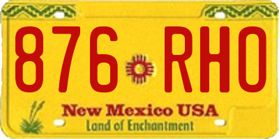 NM license plate 876RHO