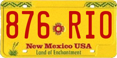 NM license plate 876RIO