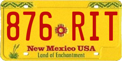NM license plate 876RIT