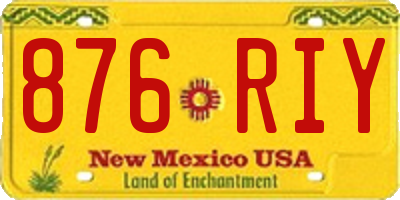 NM license plate 876RIY