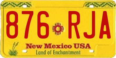 NM license plate 876RJA