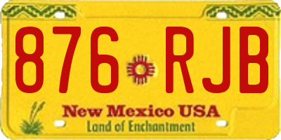 NM license plate 876RJB