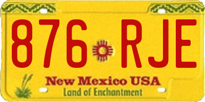 NM license plate 876RJE