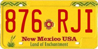 NM license plate 876RJI