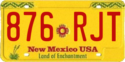 NM license plate 876RJT