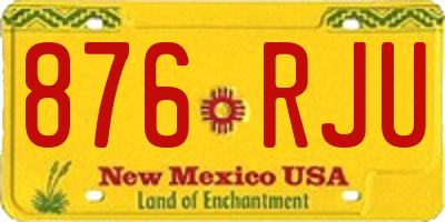 NM license plate 876RJU