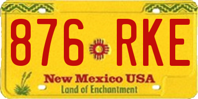 NM license plate 876RKE