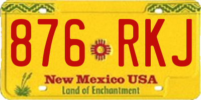NM license plate 876RKJ